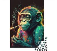 Puzzle de 1000 pièces pour Adultes « Marijuana Monkey » (654 pièces), Puzzle en Papier, Jeu éducatif Anti-Stress, 38 x 26 cm / 1000 pièces