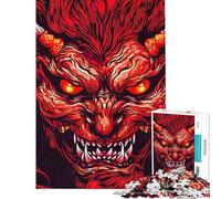 Puzzle de 1000 pièces pour Adultes Masque de démon et samouraï Jeu éducatif Familial Difficile et Stimulant axé sur l'analyse et la logique (50x75cm)