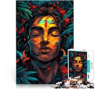 Puzzle de 1000 pièces pour Adultes Méditation Shiva Entraînez Votre Cerveau et Vos Mains Jeu éducatif pour Anniversaire, Noël 38x26cm