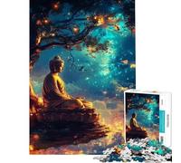 Puzzle de 1000 pièces pour Adultes Méditation sur Le thème de Bouddha Jeu de détente Idéal pour Passer Le Temps à la Maison Un défi à relever (Dimensions 38x52cm)