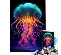 Puzzle de 1000 pièces pour Adultes Méduse bioluminescente Jeu éducatif Amusant et Stimulant Défi Difficile (Dimensions 38x26cm)