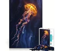 Puzzle de 1000 pièces pour Adultes Méduse céleste Jeu créatif et Artistique aux découpes précises Cadeau de Noël apaisant (38x26cm)
