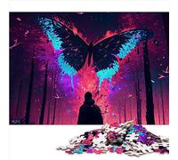 Puzzle de 1000 pièces pour Adultes, Merveilleux Papillons, en Bois, pour Adultes et Enfants de 10 Ans et Plus, 19,7x29,5 Pouces