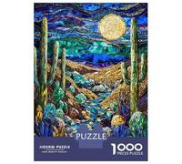 Puzzle De 1000 Pièces pour Adultes Midnight Dunes Mosaic Puzzles pour Adolescents Jeu Manuel Défi Difficile Cadeau d'anniversaire, Cadeaux, 70x50cm/1000pcs