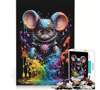 Puzzle de 1000 pièces pour Adultes Mighty Mouse Jeu de Construction pour s'amuser en Famille renforcer Les Liens Amoureux 38x52cm