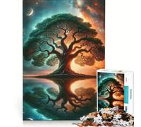 Puzzle de 1000 pièces pour Adultes Mirage du Chêne Céleste, Jeu Impossible, Passe-Temps idéal Pendant Les Vacances, Cadeau d'anniversaire, Cadeau de Voyage 50x75cm