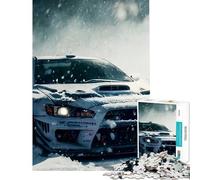 Puzzle de 1000 pièces pour Adultes Mitsubishi Lancer Evo V Activités Amusantes à la Maison Cadeaux pour Femmes Jeux Amusants à partir de 14 Ans (38x52cm)