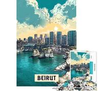 Puzzle de 1000 pièces pour Adultes modèle Beyrouth Jeu éducatif et Stimulant Cadeau d'anniversaire idéal pour Femmes et Hommes (Dimensions 50x75cm)