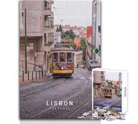 Puzzle de 1000 pièces pour Adultes, modèle Lisbonne, Jeu éducatif Familial, à Assembler, pour Un Père Noël Secret, Dimensions 50x75cm