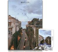 Puzzle de 1000 pièces pour Adultes, modèle Naples, Jeu éducatif Familial, pour Un Père Noël Secret, Dimensions 50x75cm