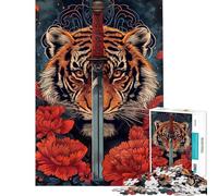Puzzle de 1000 pièces pour Adultes modèle Tiger Blade idéal pour Les Adolescents Découpe de précision pour développer la dextérité et l'habileté Manuelle Jouet éducatif (38x26cm)