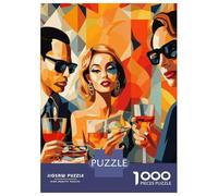 Puzzle De 1000 Pièces pour Adultes Modern Art Deco Party Scene Puzzle Anti-Stress, Difficile, Cadeau Unique pour Un Anniversaire Ou Noël 52x38cm/1000pcs