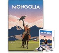Puzzle de 1000 pièces pour Adultes, Mongolie Idéal pour des soirées Jeux et Divertissement en Famille Un Cadeau Artistique Amusant et Original Dimensions 50x75cm