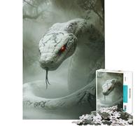 Puzzle de 1000 pièces pour Adultes Monstre Cobra Blanc Activités Amusantes à la Maison Décoration Murale Jeux relaxants Convient aux Personnes de 14 Ans et Plus (50x75cm)
