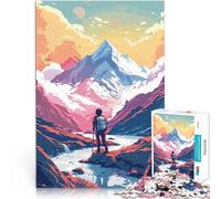 Puzzle de 1000 pièces pour Adultes Mont Blanc France Jeux éducatifs Décoration d'intérieur Cadeau d'œuvre d'art 50x70cm