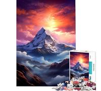 Puzzle de 1000 pièces pour Adultes Mont Everest Jeu intellectuel et éducatif pour Toute la Famille Idée Cadeau Dimensions 38x52cm