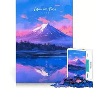 Puzzle de 1000 pièces pour Adultes Mont Fuji Sérénité Décoration aux Bords Nets Activité cérébrale Amusante et Facile à Vivre Cadeau d'anniversaire pour l'esprit (50x75cm)