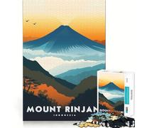Puzzle de 1000 pièces pour Adultes Mont Rinjani Indonésie Jeu d'articulation Fine et Amusant,défi Intelligent,Jeu Calme et divertissant,Cadeau d'anniversaire ou Loisir (38x26cm)