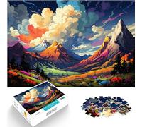 Puzzle de 1000 pièces pour Adultes,Montagnes des Pyrénées colorées,Convient aux Adultes et aux Enfants de Plus de 12 Ans Puzzles en Bois,Puzzle Stimulant pour Jeu Familial Jigsaw,Taille :50x75 cm