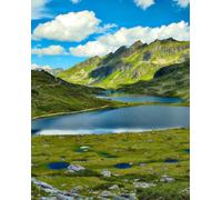 Puzzle de 1000 pièces pour Adultes - Montagnes, lac et Nuages - 38 x 52 cm