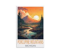 Puzzle de 1000 pièces pour Adultes, Montagnes Porcupine, Michigan, Puzzle de 1000 pièces à Peindre, Puzzle Stimulant à réaliser soi-même pour Adultes, 38 x 26 cm