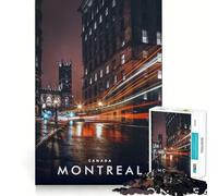 Puzzle de 1000 pièces pour Adultes,Montréal,Canada,Perfect Edge Play,Jeu de Concentration mentale,Jeu Lent,Amusant,Cadeau d'anniversaire Artistique (38x52cm)