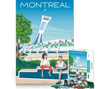 Puzzle de 1000 pièces pour Adultes,Montréal,Québec,Canada Jeu de logique Artistique aux Bords précis,pour Un Moment de détente et de Divertissement Festif (50x75cm)