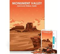 Puzzle de 1000 pièces pour Adultes Monument Valley Navajo Perfect Cut,Jeu de Concentration Amusant,Cadeau paisible pour Un Anniversaire ou Un Loisir (38x52cm)