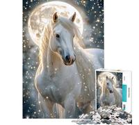Puzzle de 1000 pièces pour Adultes Moonlit Mare Majesty Jeu de Puzzle Manuel Course de Vitesse idéal comme Cadeau pour Toute la Famille (Taille 38x26cm)