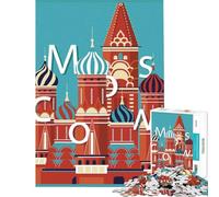 Puzzle de 1000 pièces pour Adultes Moscou Russie Jeu de réflexion Décoration Murale Cadeau Unique pour Un Anniversaire ou Noël (Dimensions 50x75cm)