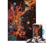 Puzzle de 1000 pièces pour Adultes Motif Abstrait aux Couleurs tourbillonnantes Jeu d'analyse et de logique Complexe et Stimulant (50x75cm)