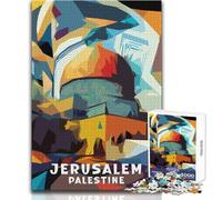 Puzzle de 1000 pièces pour Adultes, Motif Abstrait de Jérusalem, idéal pour des soirées Jeux en Famille, Analyse et logique, Jouet Anti-Stress Dimensions : 38x26cm