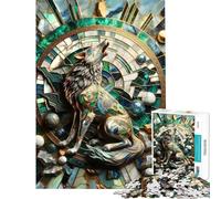 Puzzle de 1000 pièces pour Adultes Motif Abstrait de Loup Solitaire Jeu Manuel pour Adolescents idéal pour améliorer la mémoire Cadeau pour Les Amis et la Famille (Taille 50x75cm)