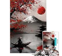 Puzzle de 1000 pièces pour Adultes Motif Abstrait de Montagne Japonaise idéal pour Un Jeu éducatif et intellectuel Une activité Artistique ou Un Cadeau pour Toute la Famille (Taille 50x75cm)