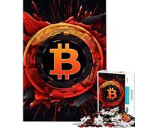 Puzzle de 1000 pièces pour Adultes Motif Bitcoin Abstrait Difficile et Stimulant décoration Murale à partir de 14 Ans (50x75cm)
