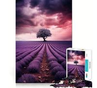 Puzzle de 1000 pièces pour Adultes Motif botanique de Lavande Découpe de qualité supérieure Jeu intellectuel Activité ludique et apaisante Cadeau d'anniversaire Atelier Artistique (38x26cm)