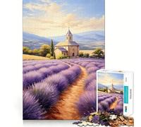 Puzzle de 1000 pièces pour Adultes,Motif botanique de Lavande,découpe précise,Jeu de réflexion Amusant,Cadeau de détente et de Divertissement,Cadeau d'anniversaire (50x75cm)