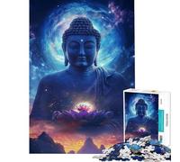 Puzzle de 1000 pièces pour Adultes Motif Bouddha et Fleur de Lotus pour des activités ludiques à la Maison décoration et Jeu éducatif à partir de 14 Ans (38x52cm)