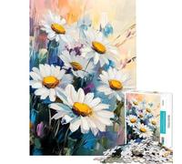 Puzzle de 1000 pièces pour Adultes Motif Bouquet de Marguerites à Peindre pour s'amuser à la Maison et améliorer sa mémoire Jeu de réflexion pour Les 14 Ans et Plus (50x75cm)