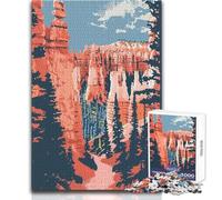 Puzzle de 1000 pièces pour Adultes, Motif Bryce Canyon, Art de la Nature, Jeu Impossible, Cadeau pour Femmes, Jouet Anti-Stress, Dimensions 38x26cm