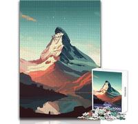 Puzzle de 1000 pièces pour Adultes, Motif Cervin, Couleurs Pastel, Jeu éducatif, décoration, Cadeau d'anniversaire, Dimensions:38x26cm.