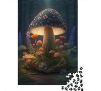 Puzzle de 1000 pièces pour Adultes, Motif Champignons Lumineux, en Bois, Forme rectangulaire, Cadeau créatif pour Les Amis et la Famille, 1000 pièces (75 x 50 cm).