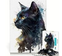 Puzzle de 1000 pièces pour Adultes,Motif Chat Bombay à l'aquarelle,Bords Parfaits,Jeu de réflexion,Jeu de détente,scène de Noël (38x26cm)