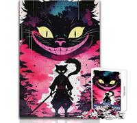 Puzzle de 1000 pièces pour Adultes, Motif Chat samouraï Japonais Idéal pour des Moments de détente Découpe de Haute précision Dimensions:38x52cm