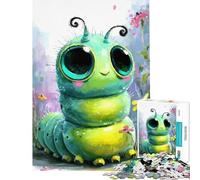 Puzzle de 1000 pièces pour Adultes Motif Chenille Mignonne dans Un Jardin Jeu de réflexion et Anti-Stress idéal comme Cadeau (Taille 38x26cm)