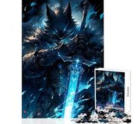 Puzzle de 1000 pièces pour Adultes Motif Chevalier Loup décoration Murale Cadeau Jeu interactif pour renforcer Les Liens Amoureux Dimensions 38x26cm