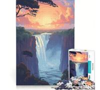 Puzzle de 1000 pièces pour Adultes, Motif Chutes Victoria de rêve, Jeu de Construction, découpe de précision, Cadeau pour Les Amis et la Famille 38x26cm