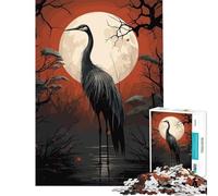 Puzzle de 1000 pièces pour Adultes Motif Cigogne Noire idéal pour Un Jeu éducatif intellectuel et Artistique en Famille (38x26cm)