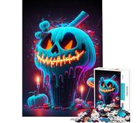 Puzzle de 1000 pièces pour Adultes Motif Citrouille Slime Blanche Jeu Stimulant et Impossible pour Femmes et Hommes (75x50cm)