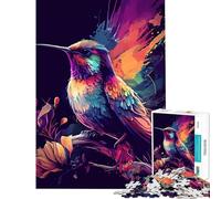 Puzzle de 1000 pièces pour Adultes Motif Colibri aux Couleurs néon Activités Amusantes à la Maison pour Toute la Famille Jeu Impossible à partir de 14 Ans Jeu de Puzzle proposé (38x26cm)